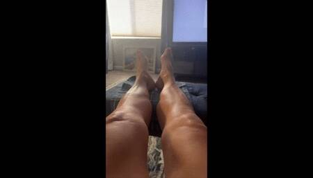 POV Sexy Toe Pointing In Bed Barefoot