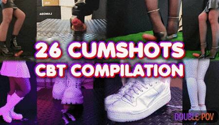 CBT Cumshots Compilation 2! (Double Version) with TamyStarly - Bootjob, Ballbusting, Femdom, Shoejob, Crush, Ball Stomping, Foot Fetish Domination, Footjob, Cock Board