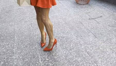 KsSunflwr, red heels & red dress part 2