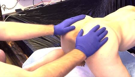 Skinny young guy gets his gaping hole fisted