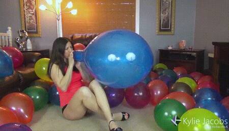 8 Balloon Blow2Pop Compilation #5 - Kylie Jacobs - MP4 1080p HD