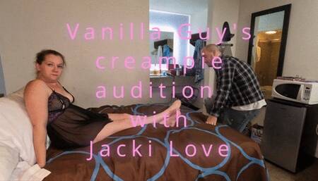Vanilla Guy's creampie audition with Jacki Love (1080p)