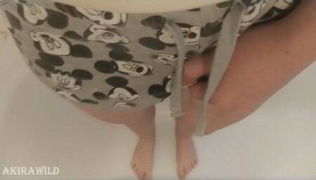 Peeing Into My Mickey Mouse Pants
