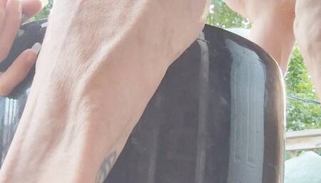 Tempest flexing while moving plants