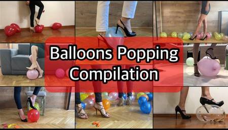 BALLOONS POPPING IN HIGH HEELS ULTIMATE HEEL POP COMPILATION - MOV Mobile Version