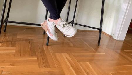 SWOLLEN AND SORE FEET IN A BAR SWEATY SNEAKERS - MOV HD