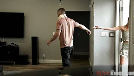 Perverted Teen Stepsister Takes Advantage of Injured Stepbrother - MP4 4K