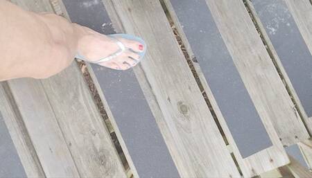 sunrise gardening in flip flops