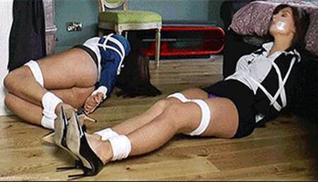 Bella & Kiki in: Tied Up Agents of Seduction Won't Stop Flirting So Get Gagged Before Being Locked Away Upstairs! (Bonus Cut) (WMV)