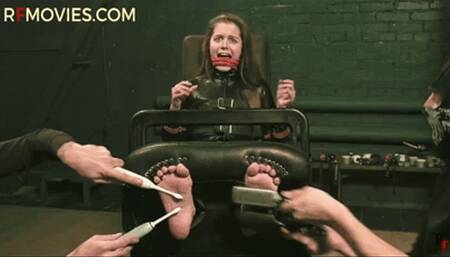 Leya in stocks - Fierce tickling with tied toes (FULL HD MP4)