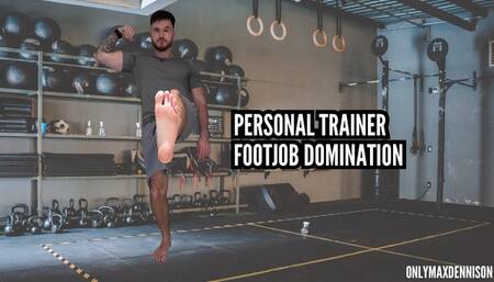 Personal trainer Footjob domination