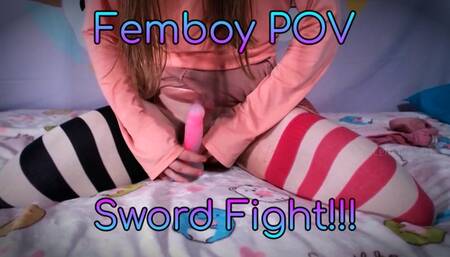Defeating a femboy in a sword fight POV!