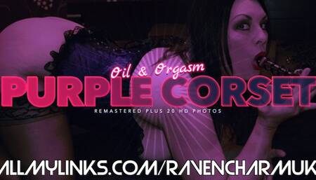 [052] Oil and Orgasm in Purple Corset