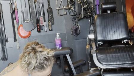 Pissing On Female Sub, Side Angle