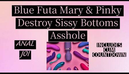 Blue Futa Mary and Pinky Destroy Sissy Bottoms Asshole