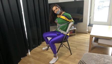 Latina in: Hockey Team Member Taped Up to a Chair and Tape Gagged! (FullHD)