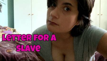 a letter to the slave