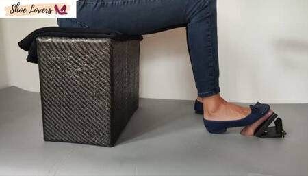 blue flats ballerinas gas pedal pumping 4K