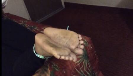 Bree BBW Ebony Soles First Bastinado Session