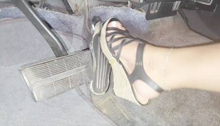 Driving To The Party In Wedges