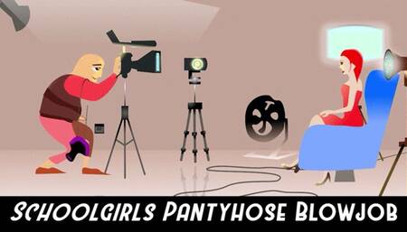 School girls cums in Pantyhose Giving Blowjob