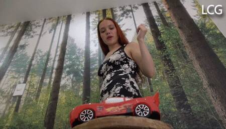 Marisa Crushes Lightning McQueen