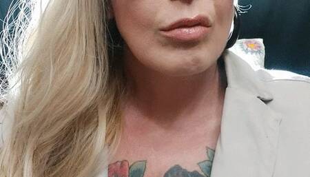 Close up smoker French inhales