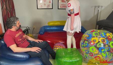 Nurse Inflatagirl Needs Sperm Sample