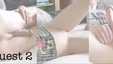 customer request 2 - naked from waist down crossdressing and masturbating