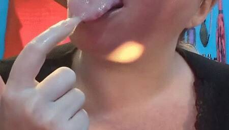 Finger Licking Saliva Play