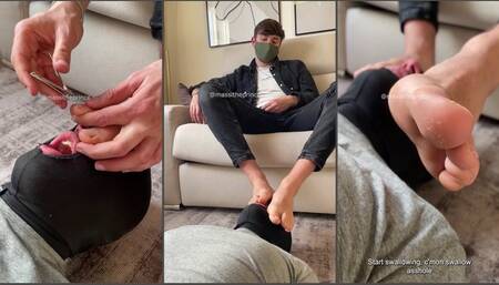 Slave eating my toenails