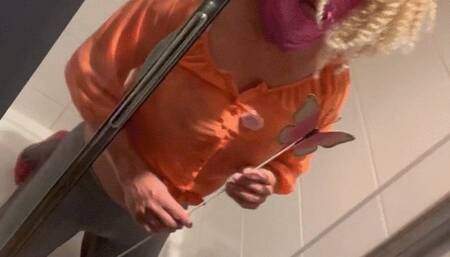 CBT punishment Ballbusting dick slapping and a cold shower for this sissy-Slut RolePlay