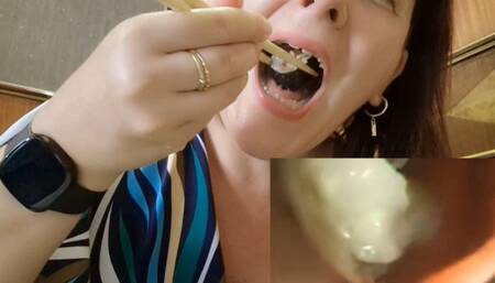 Wonderful Public Vore - I use my pillcam in a restaurant and show you the inside of my stomach live 1080HD