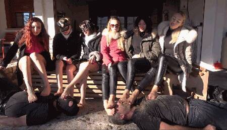 THE FEMDOM WEEKEND - EXTREME muddy feet licking, spitting - Final with soap on tongue (CRAZY CLIP!!!)