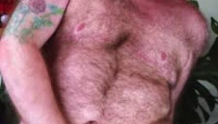 FTM trans man rides a chair harness, makes himself squirt everywhere!