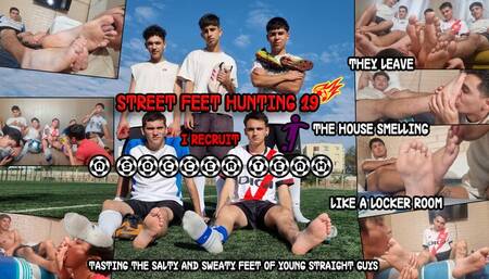 Street feet hunting 19 : we get a football foot fetish team !