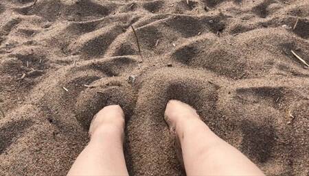 feet and sand