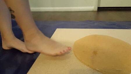 Karina Stuck Barefoot in Ultra Sticky Glue Trap