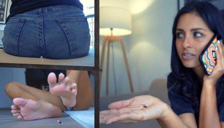 TOYING WITH THE TINY MAN - Giantess Enola ( FullHD)