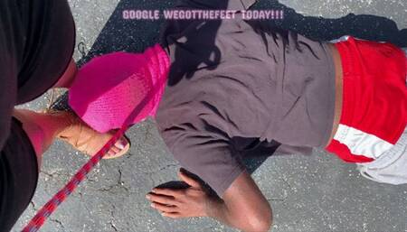 PUBLIC FOOT PUPPY HUMILIATION