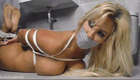 Charlie Monaco in: The 'Hide the Naked Lady' Situation: HOT Model Trussed & Gagged with Her Panties, Gets Stashed Away When the Cleaner Shows Up! (HD)