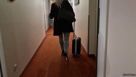 Departure from Hamburg with dirty nylon foot soles HD mp4 1920x1080