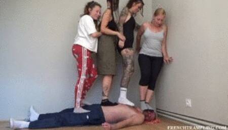 2246 Socks trampling with Noemie Lysa Jina Ozzora