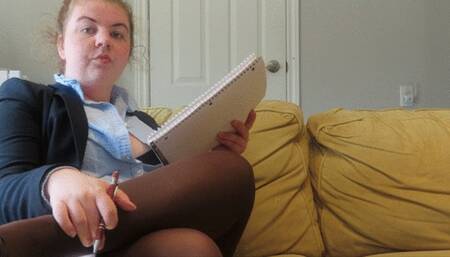 Lactating Woman Gives Jerk Off Instructions with Breastmilk Spraying in Stockings