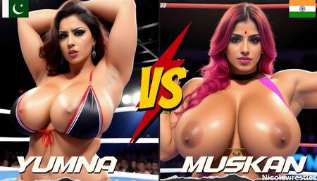 MILF PRO WRESTLING: Yumna Fatima vs Muskan Sharma LOW