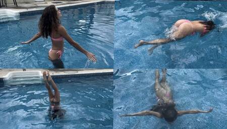Solo Pool Playtime with Nathalia