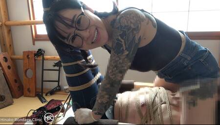 Denim Fetish! Shibari Anal Play & Handjob!