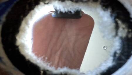 POV Under the Pedal Cranking Barefoot