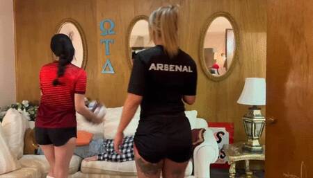 Being a Seat for 2 Soccer Girls