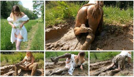 Your sexy muddy lost in the forest bride